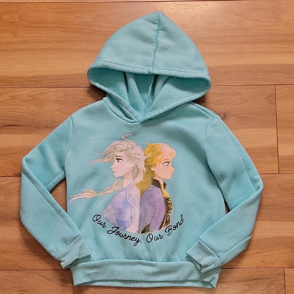 *3/$15* Disney Frozen II Light Blue Hoodie Size 6X Girls